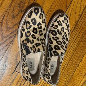 UGG Leopard-Print Slip-On Sneakers - Tan, Black